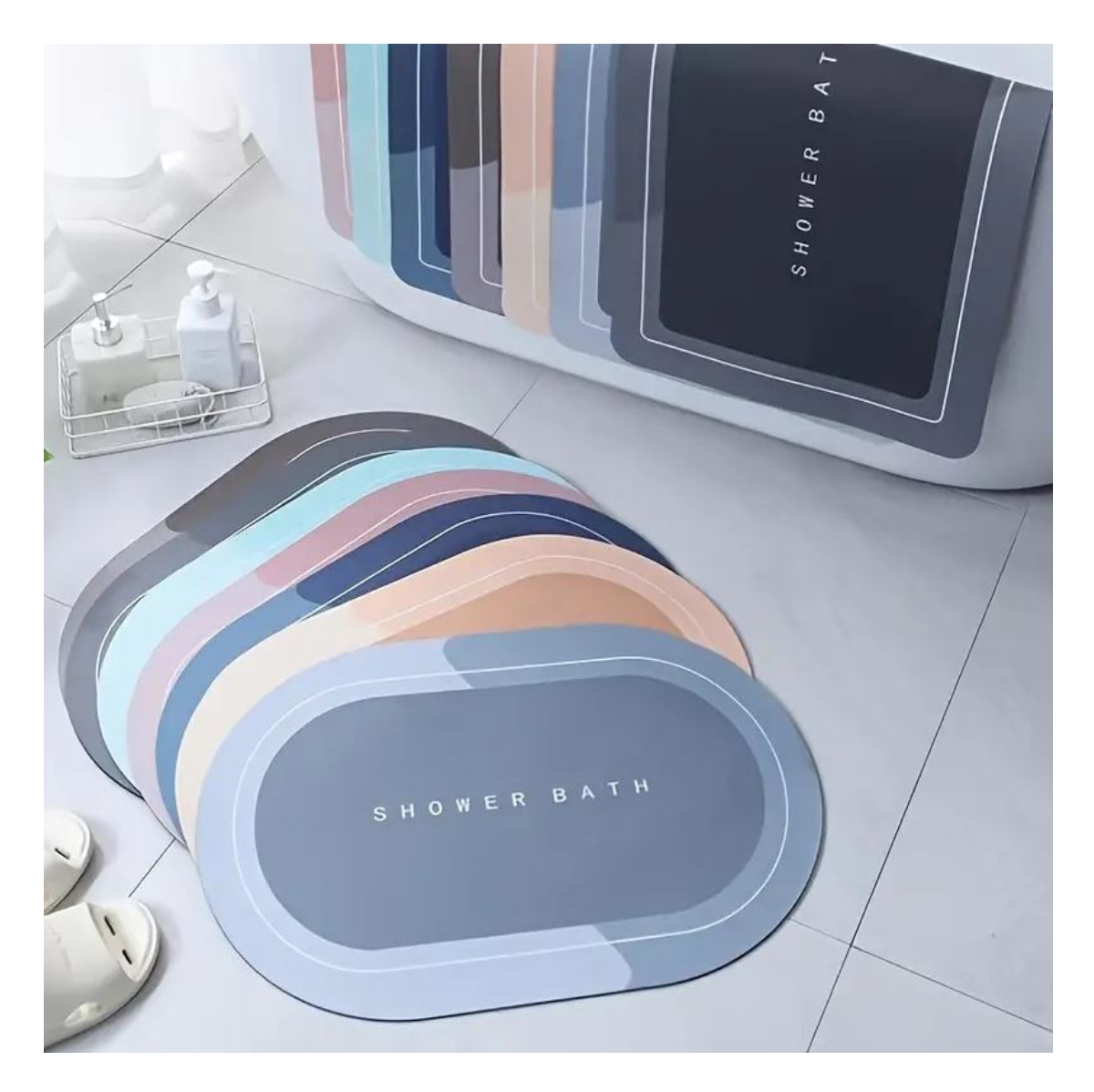 Miniatura 2 de Tapete Baño Ovalado mas Barra de Baño